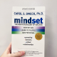 Hand holding white book with blue title: Mindset
