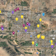 Map of Phoenix metropolitan area with marked locations of Menlo Group's deal closings in Q1 2022