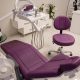 Dental office with purple dental chairs