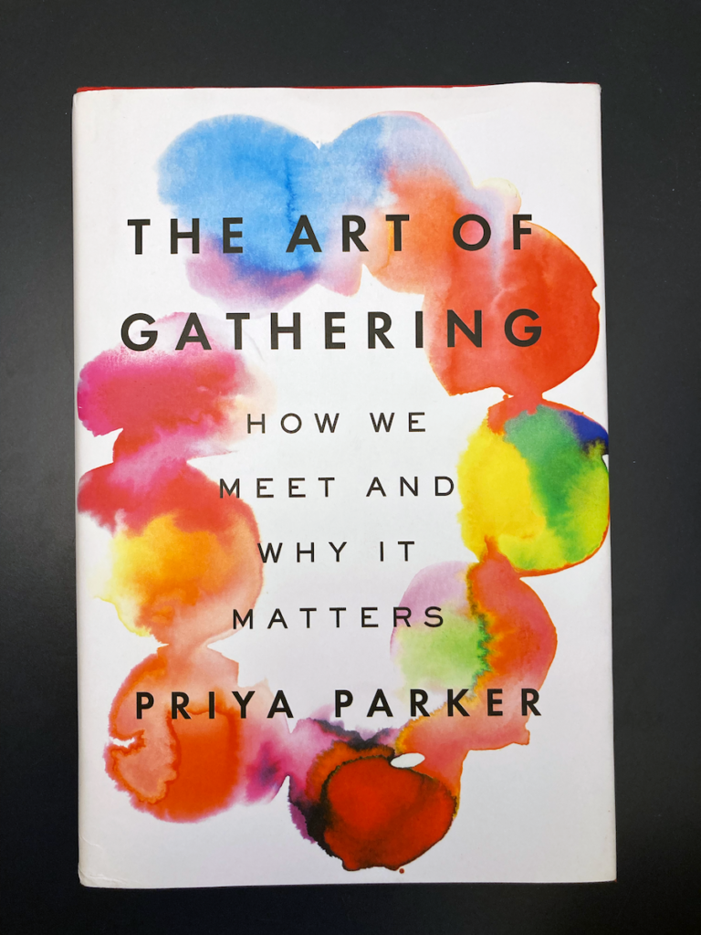 White book with water color design and the title The Art of Gathering